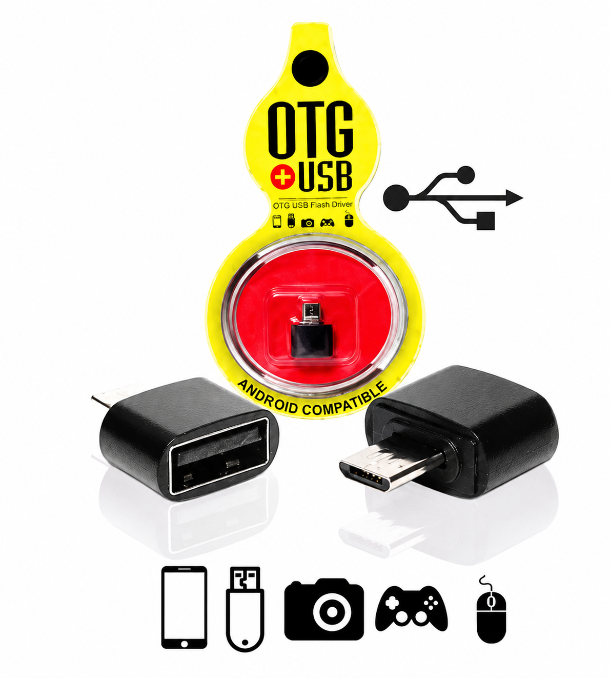 Adaptador OTG USB B para Micro USB V8