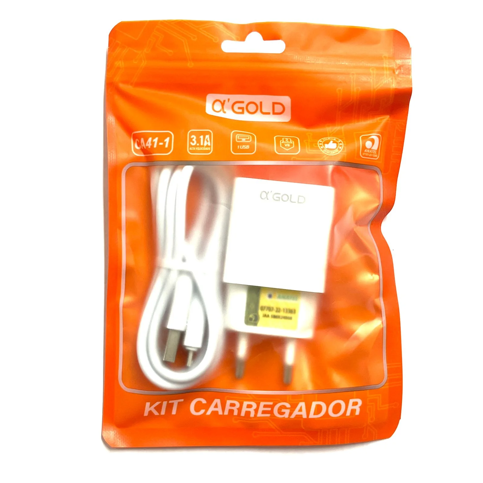 Carregador Micro USB V8 3.1A | A'GOLD CA41-1