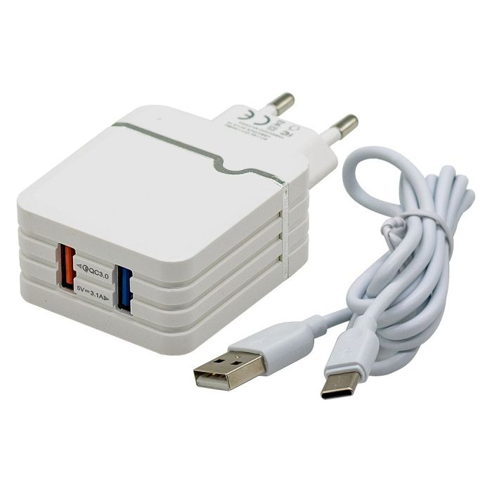 Carregador turbo USB C 36W 6A 2 PORTAS USB | H'MASTON Y32 2