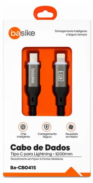 Cabo USB C para IOS com revestimento em tecido | BASIKE BA-CBO415