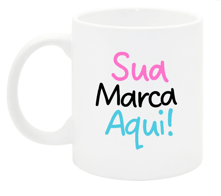Caneca Personalizada Branca Porcelana 325ml Personalização Já Inclusa!
