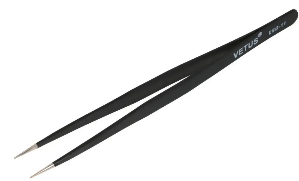 Pinça Anti Estática Com Ponta Fina 14cm Esd-11