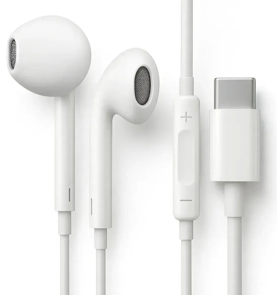 fone com conector USB-C e microfone