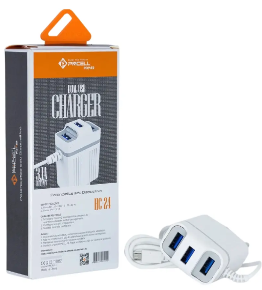 Carregador PMCELL Dual USB 3,1A